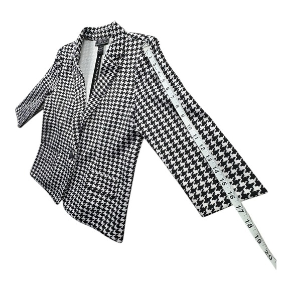 NYCC New York Clothing Co Houndstooth Blazer Jacket Women's Medium Black White - Picture 6 of 8